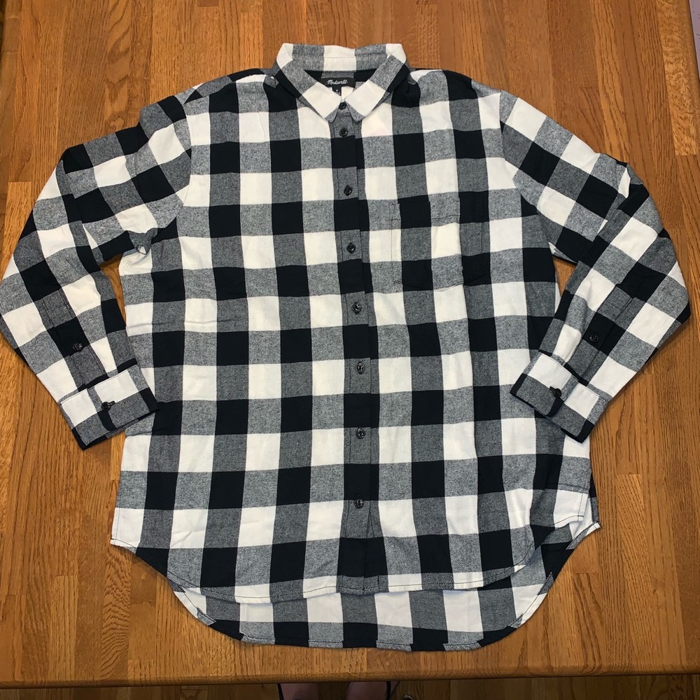 Madewell NWOT Oversized Buffalo Plaid Flannel - Picture 7 of 10
